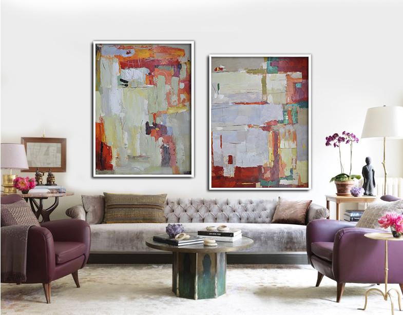 Set of 2 Contemporary Art #S111 - Click Image to Close